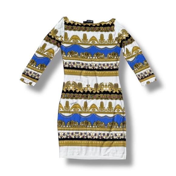 Just Cavalli Royal Print Shift Dress sz M - Picture 2 of 11